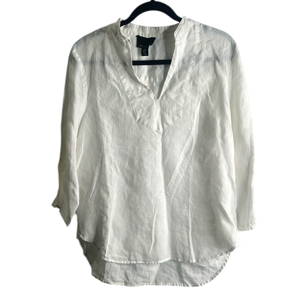 Cynthia Rolley White linen Women's Top size M summer beach